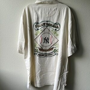NWT MLB shirt New York Yankees size 2XL silk baseball